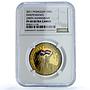 Paraguay 100 guaranies Independence KM-206 History Horse PF68 NGC CuAl coin 2011