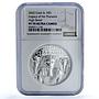Cook Islands 5 dollars Pharaohs Legacy Giza Pyramids PF 70 NGC silver coin 2022