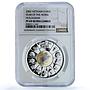 Vietnam 10000 dong Year Horse Hologram KM-63 Lunar PF 69 NGC silver coin 2002