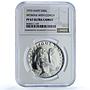 Haiti 50 gourdes Woman with Shell Mark Left KM-104.1 PF 67 NGC silver coin 1973