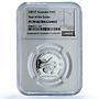 Australia 50 cents Year Snake KM-535 Lunar Series 1 PF 70 NGC silver coin 2001