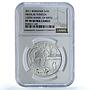 Romania 10 lei Nicolae Tonitza KM-299 Art Painter PF 70 NGC silver coin 2011