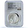 Romania 10 lei Marin Preda KM-305 Literature Writer PF 69 NGC silver coin 2012