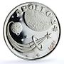 Fujairah 10 riyals Apollo XIV KM-22 Space Moon Landing Rocket silver coin 1970
