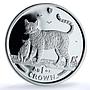 Isle of Man 1 crown Bengal KM-1111a Cat Crowns proof silver coin 2002