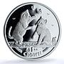 Isle of Man 1 crown Tonkinese Kittens KM-1246a Cat Crowns proof silver coin 2004