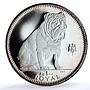 Gibraltar 1 royal Bulldog KM-365a Man's Best Friends Dogs proof silver coin 1996