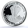 Zambia 5000 kwacha Elephant KM-73 African Wildlife Fauna proof silver coin 1999