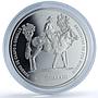 Paraguay 1 guarani Ibero-American Man Horse KM-196 silver coin 2000