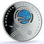 Kyrgyzstan 10 som Shanghai Cooperation Organization KM-10 proof silver coin 2007