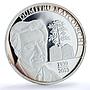 Moldova 100 lei Dumitru Matcovschi KM-127 Literature Writer silver coin 2014