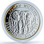 Somalia 2000 shillings Elephant African Wildlife 2 oz proof silver coin 2004