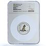 Australia 2 dollars Year Dog Coloured Lunar Series 1 MS 70 NGC silver coin 2006