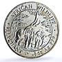 Zambia 5000 kwacha Elephant Matte KM-165 African Wildlife Fauna silver coin 2003