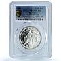 Portugal 100 escudos Football Cup Mexico Essai KM-637 PR 69 PCGS Ag coin 1986