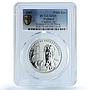 Portugal 100 escudos Cardoso Probe KM-644-a Art SP 69 PCGS silver coin 1987