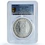 Mexico 5 pesos Brasero Efigie T2 KM-648 Precolombina MS 68 PCGS silver coin 1993