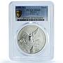 Mexico 1 onza Libertad Angel of Independence KM-613 MS 69 PCGS silver coin 1999