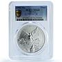 Mexico 1 onza Libertad Angel of Independence KM-613 MS 68 PCGS silver coin 1999