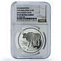 Malaysia 15 ringgit Gaur KM-19 Conservation Fauna Bull PF69 NGC silver coin 1976