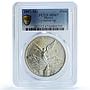 Mexico 1 onza Libertad Angel of Independence KM-613 MS 67 PCGS silver coin 1997