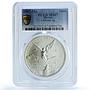 Mexico 1 onza Libertad Angel of Independence KM-613 MS 67 PCGS silver coin 1997