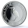 Belize 10 dollars Central Bank KM-104 Anniversary Bird proof silver coin 1992