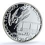 Czech Republic 200 korun Tram in Brno KM-13 Train Horse proof silver coin 1994