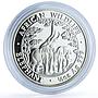 Zambia 2000 kwacha Elephant KM-184 African Wildlife Fauna proof silver coin 2003