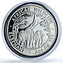 Zambia 10000 kwacha Elephant KM-188 African Wildlife 2 oz proof silver coin 2003