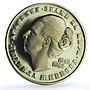 Bulgaria 5 leva Lyudmila Zhivkova KM-141 History Politics proof CuNi coin 1982