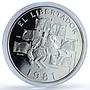 Panama 20 balboas Liberator Libertador KM-71 Horseman proof silver coin 1981