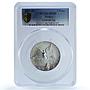 Mexico 2 onzas Libertad Angel of Independence KM-614 MS 68 PCGS silver coin 2000