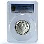 South Africa 50 cents White Rhinoceros KM-358 Fauna PR69 PCGS silver coin 2003