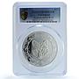 Kazakhstan 5 tenge Kokbori Sky Wolf PR 70 PCGS 5 oz silver coin 2025