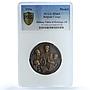 Congo Belgian Mining Union Katanga Brunet Fonson Mint MS 63 PCGS AE medal 1956