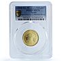 Spain Barcelona 4 Luises 1652 Restrike Gilt MS 70 PCGS silver coin 2000-02 M