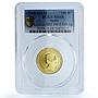 Spain Isabel II 100 Reales 1855 Restrike Gilt MS 68 PCGS silver coin 2000-02 M