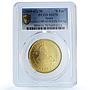 Spain Fernando VI 8 Escudos 1749 JB Restrike Gilt MS 70 PCGS silver coin 2000-02