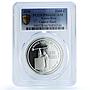 Costa Rica 5000 colones Central Bank KM-237 PR 66 PCGS silver coin 2000