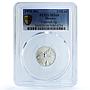 Mexico 1/10 onza Libertad Angel Independence KM-610 MS 68 PCGS silver coin 1998