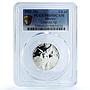 Mexico 1/4 onza Libertad Angel of Independence KM-611 PR69 PCGS silver coin 2001