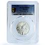Mexico 1/4 onza Libertad Angel of Independence KM-611 MS68 PCGS silver coin 1998
