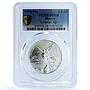 Mexico 1/2 onza Libertad Angel of Independence KM-612 MS68 PCGS silver coin 1998