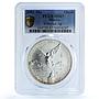 Mexico 1 onza Libertad Angel of Independence KM-639 MS 67 PCGS silver coin 2001