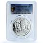 Liberia 10 dollars Schumacher KM-86 Formula One Car PR 69 PCGS silver coin 1992