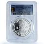 Liberia 10 dollars Coulthard KM-189 Formula One Car PR 70 PCGS silver coin 1995
