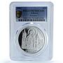 Liberia 20 dollars Sweden KM-1258 Architecture Church PR70 PCGS silver coin 2001