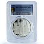 Liberia 20 dollars France KM-1248 Architecture Church PR69 PCGS silver coin 2001