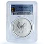 Australia 1 dollar Year Rooster KM-695 Lunar Series 1 MS69 PCGS silver coin 2005